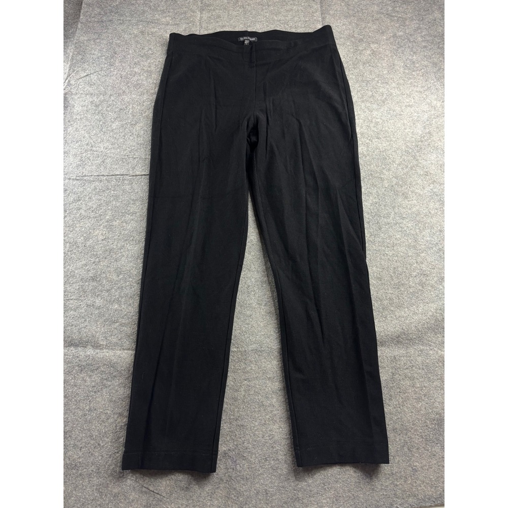 Eileen Fisher Black Tailored Straight-Leg Trousers